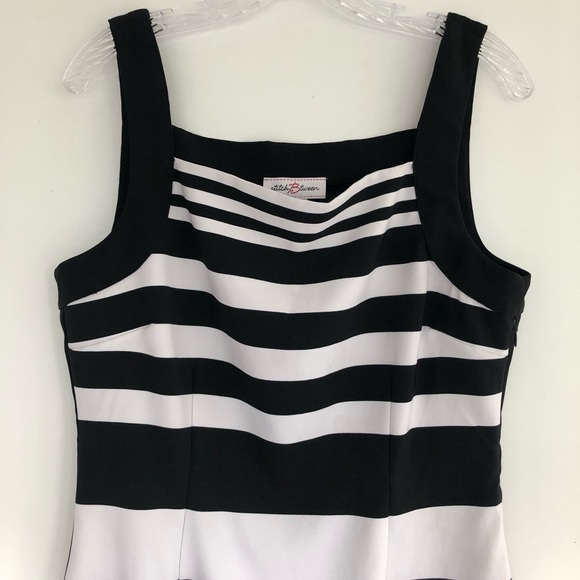 StitchBtween Black & White Striped Dress - Picture 2 of 8